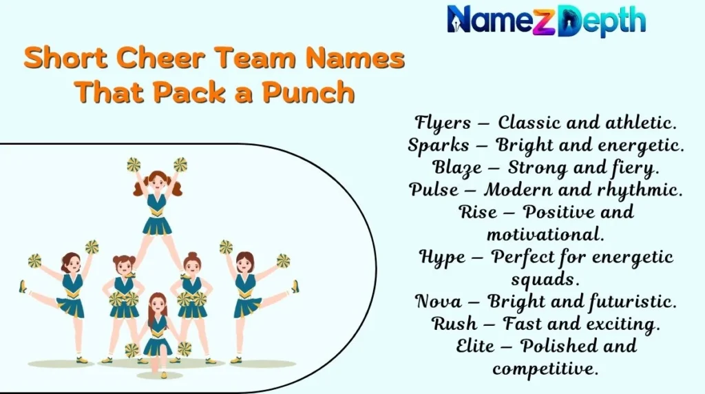 Short Cheer Team Names That Pack a Punch