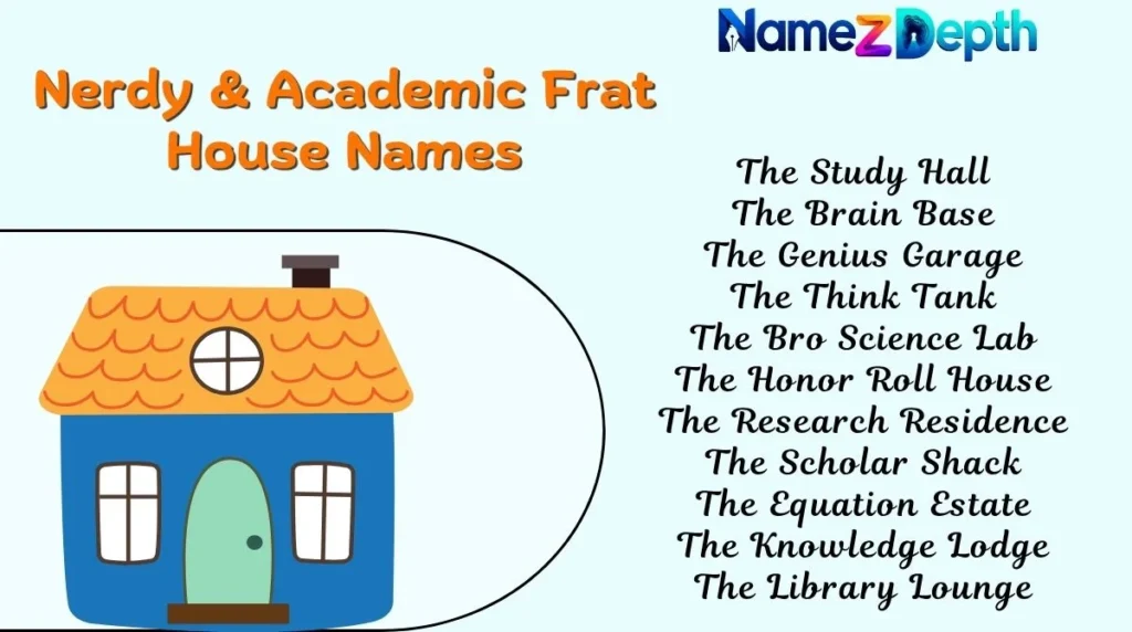Nerdy & Academic Frat House Names