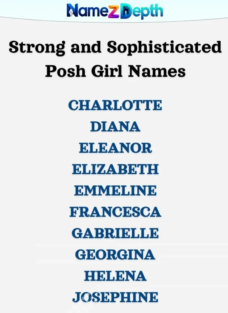 Strong and Sophisticated Posh Girl Names