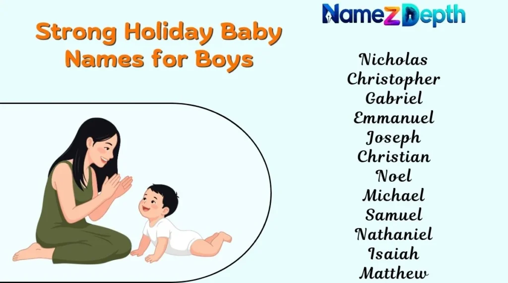 Strong Holiday Baby Names for Boys