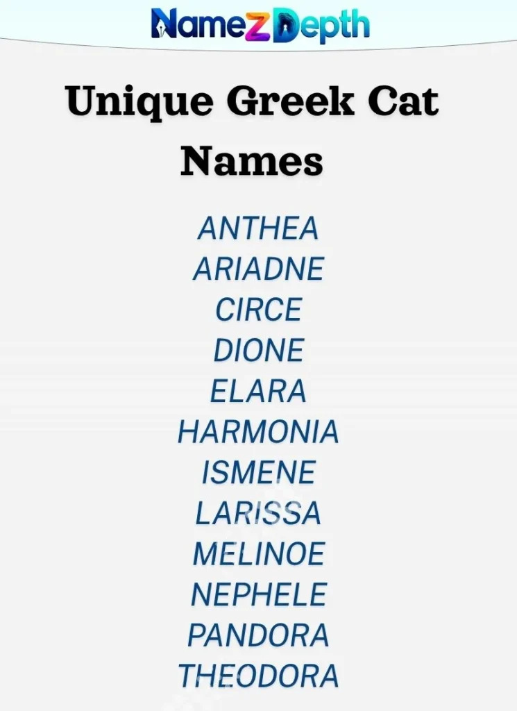 Unique Greek Cat Names