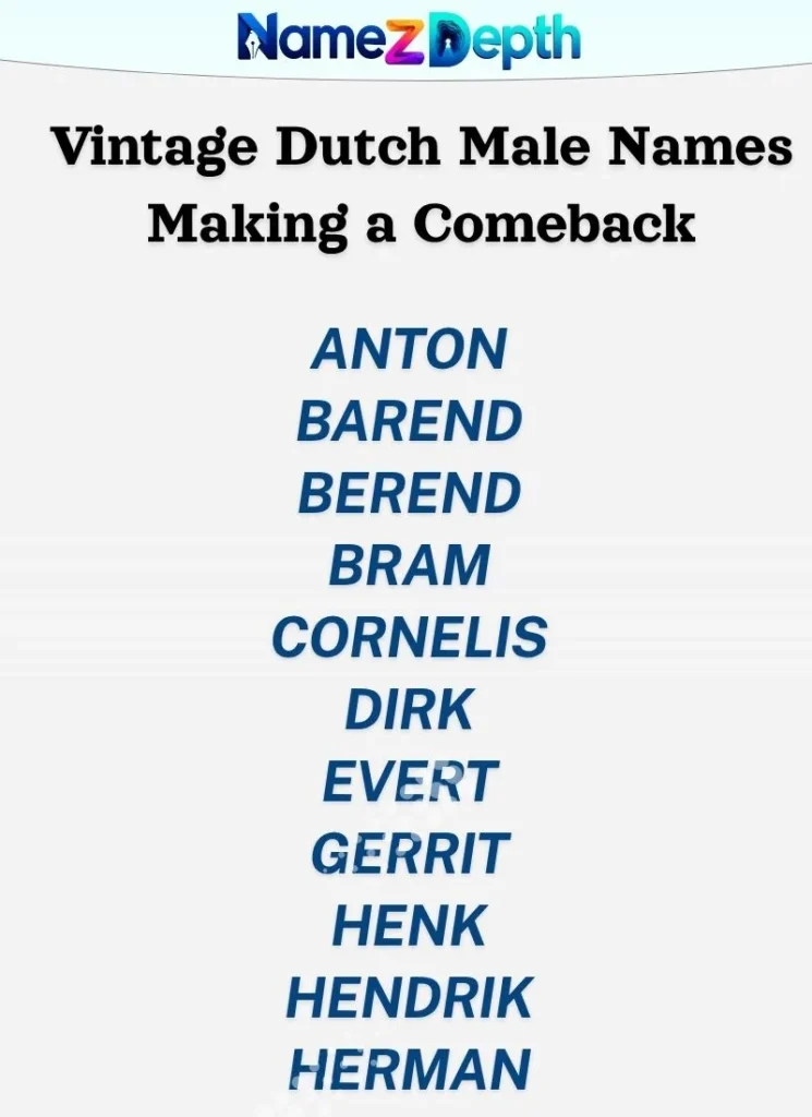 Vintage Dutch Male Names Making a Comeback