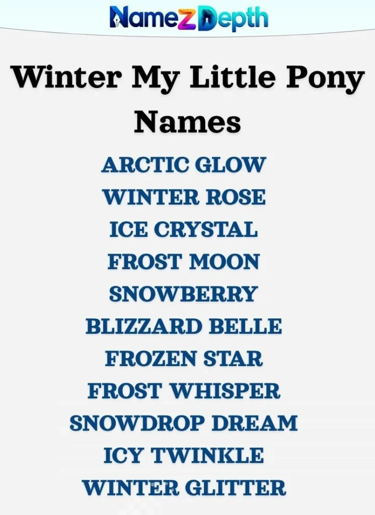 Winter My Little Pony Names