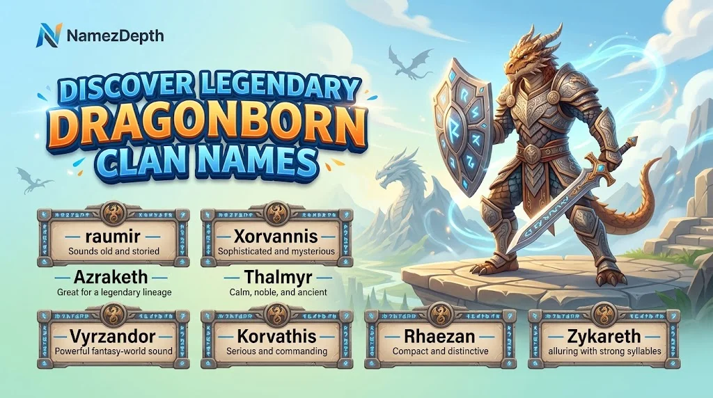 Ancient and Legendary Dragonborn Clan Names