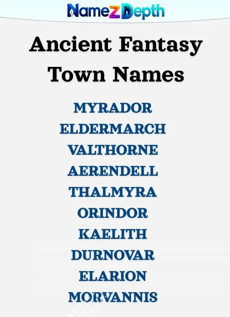 Ancient Fantasy Town Names