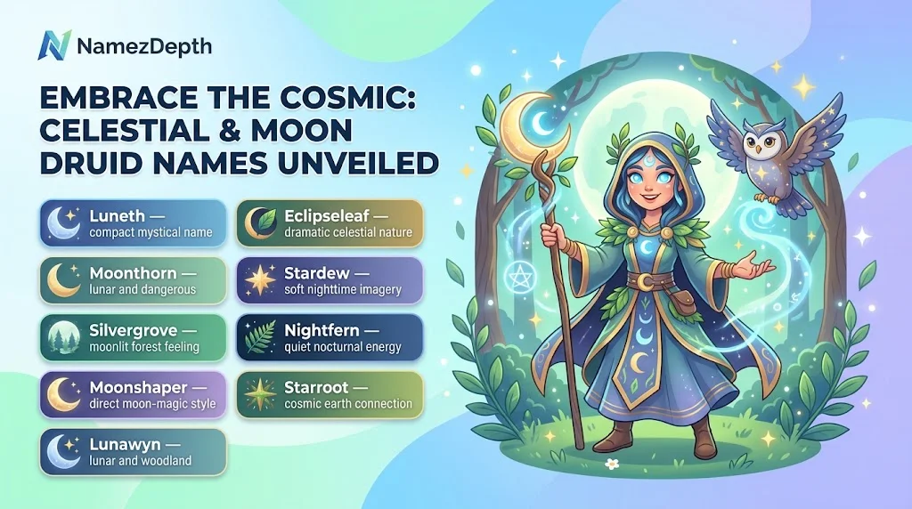 Celestial and Moon Druid Names