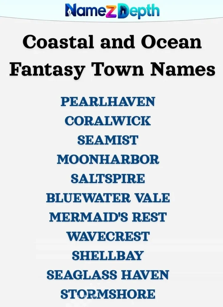 Coastal and Ocean Fantasy Town Names