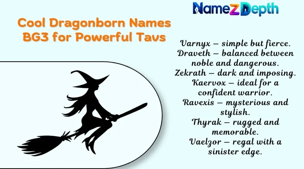 Cool Dragonborn Names BG3 for Powerful Tavs