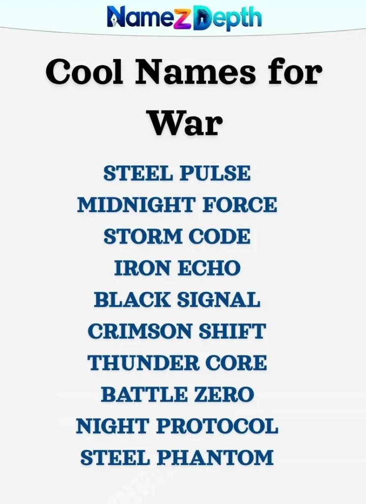 Cool Names for War
