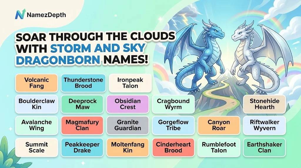 Earth and Mountain Dragonborn Clan Names