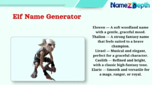 Elf Name Generator