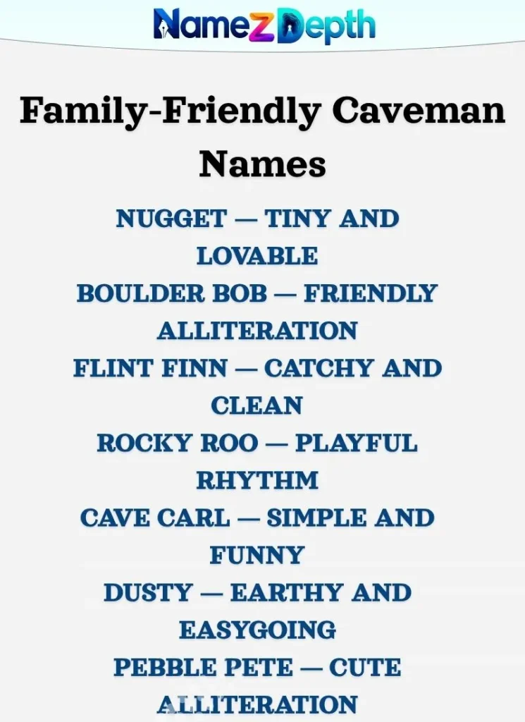Family-Friendly Caveman Names