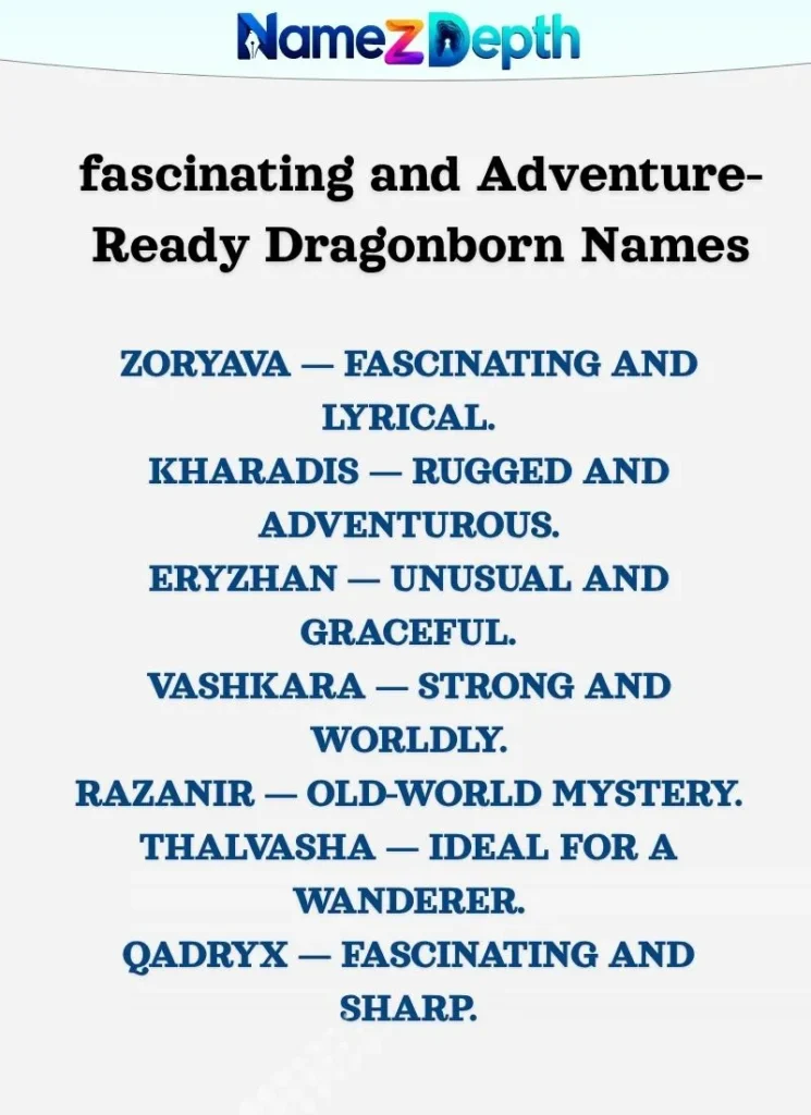 fascinating and Adventure-Ready Dragonborn Names