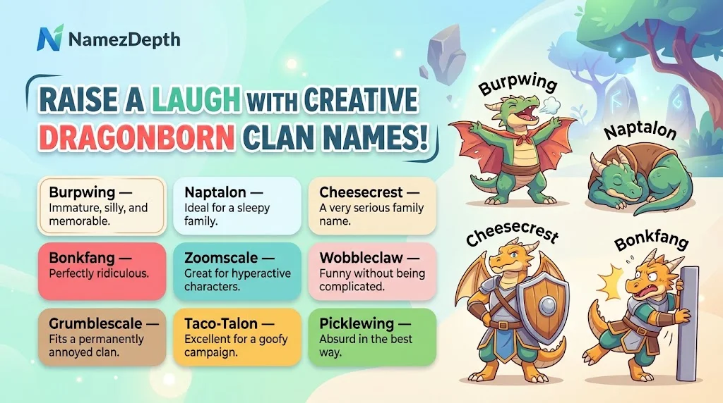 Funny and Creative Dragonborn Clan Names