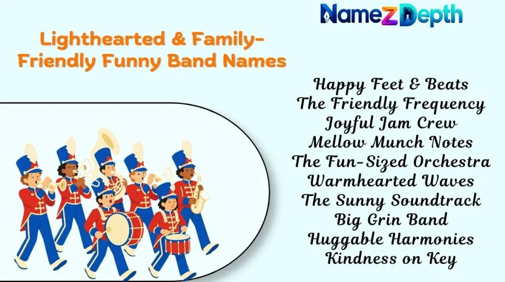 Lighthearted & Family-Friendly Funny Band Names