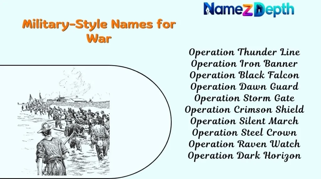Military-Style Names for War