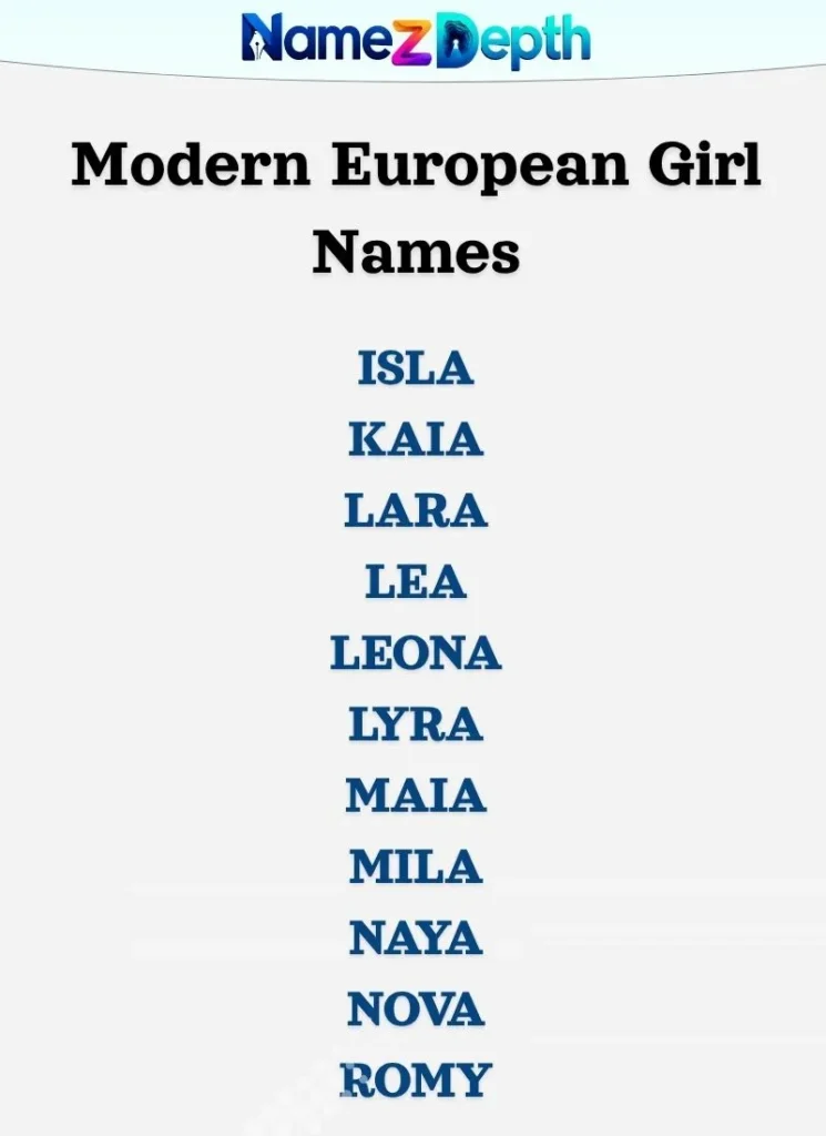 Modern European Girl Names