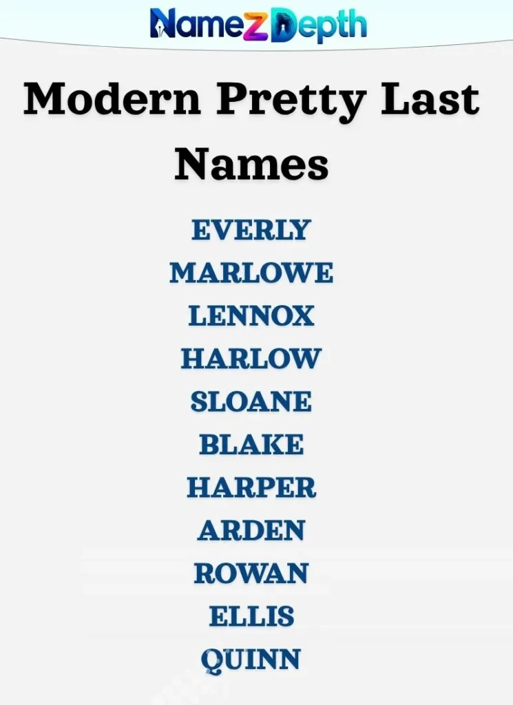 Modern Pretty Last Names