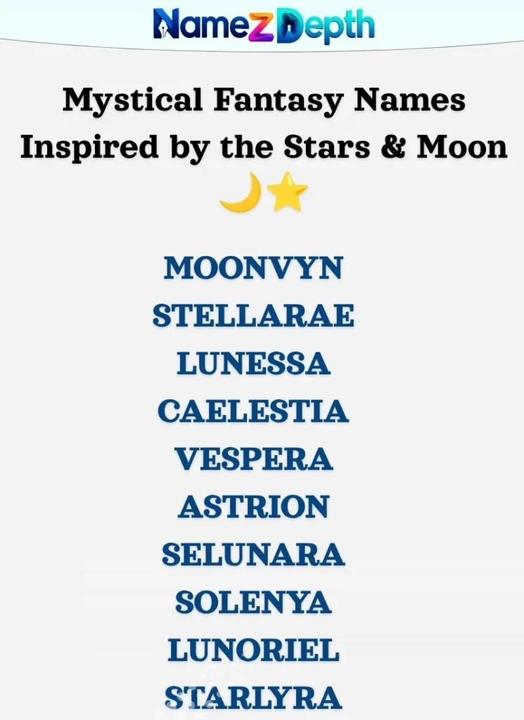 Mystical Fantasy Names Inspired by the Stars & Moon 🌙⭐