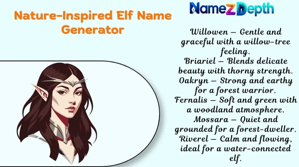 Nature-Inspired Elf Name Generator