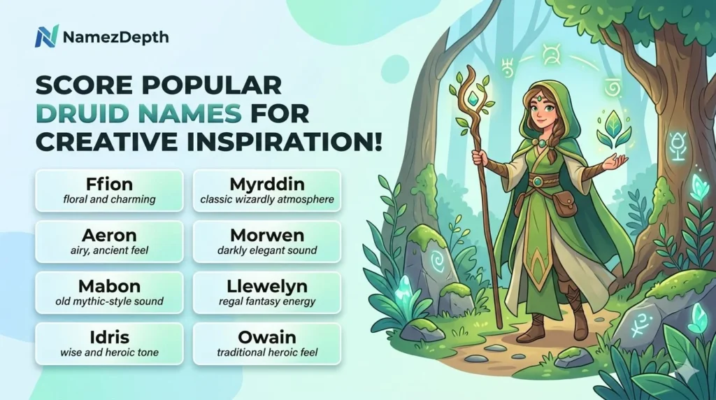 Popular 256+Druid Names