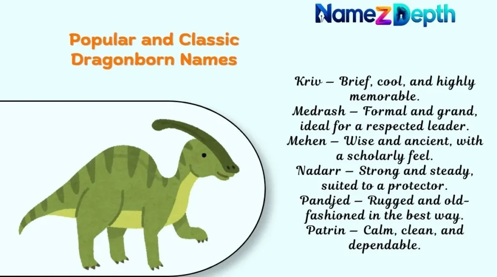 Popular and Classic Dragonborn Names