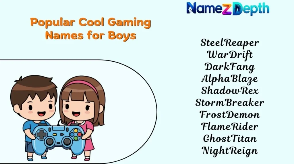 Popular Cool Gaming Names for Boys
