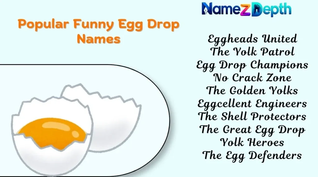 Popular Funny Egg Drop Names
