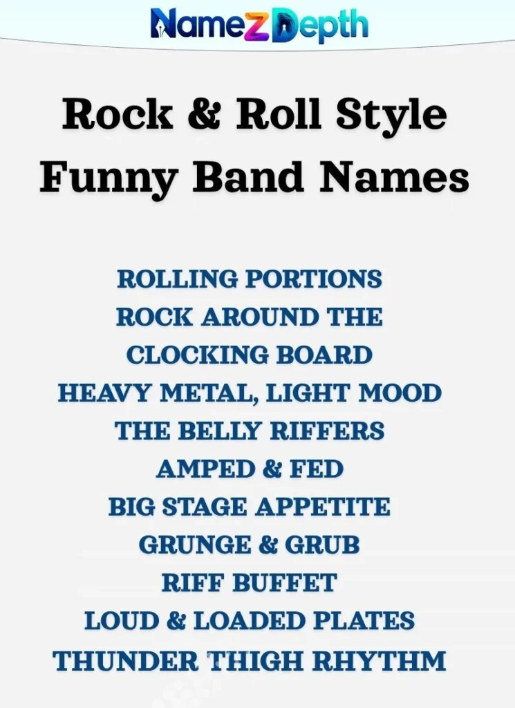 Rock & Roll Style Funny Band Names