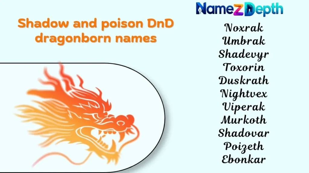 Shadow and poison DnD dragonborn names