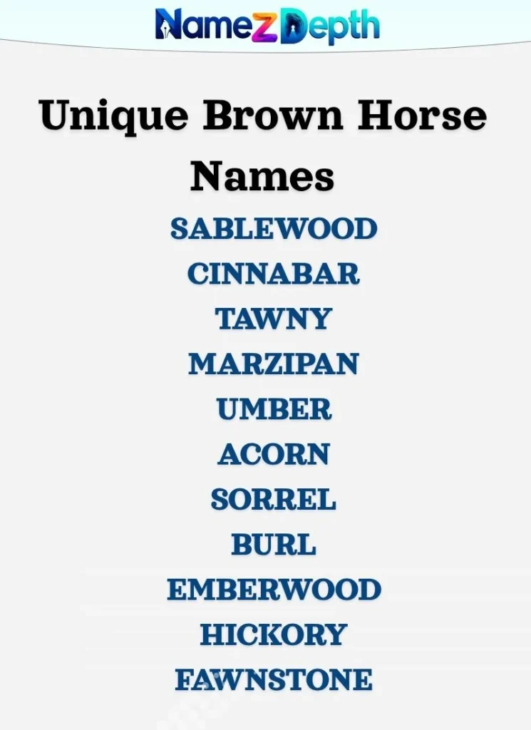 Unique Brown Horse Names