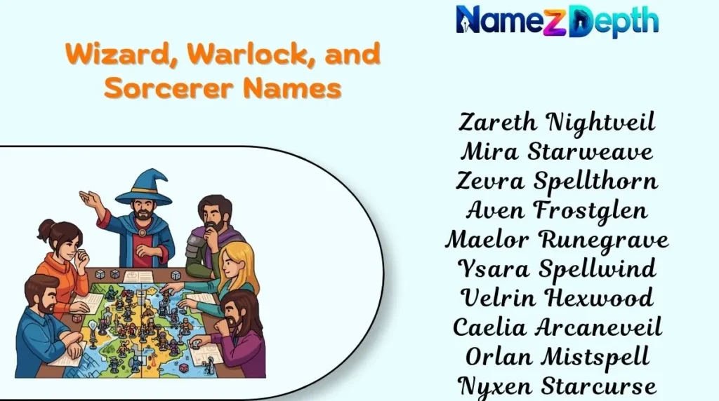 Wizard, Warlock, and Sorcerer Names